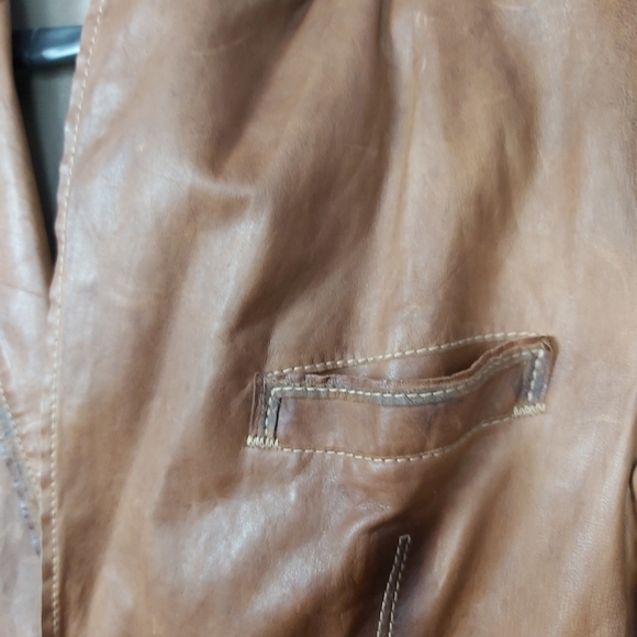 D.Fine Las Vegas destress look leather coat jacket super smooth soft lea… - Picture 5 of 11